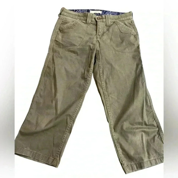 Women's 2011 Levi's Mid Rise Utility Capri Pants Stretch Green Size 4 - Picture 1 of 6